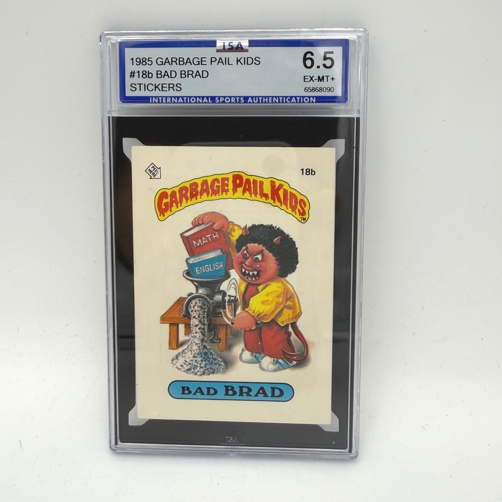 Garbage Pail Kids 1985 18b Bad Brad Series 1 ISA 6.5 EX-MT+ Graded Card Sticker